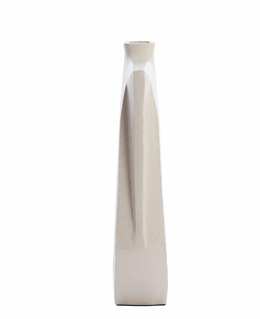 Light en Living Vaas deco 21x7,5x41 cm MAKAHA crème