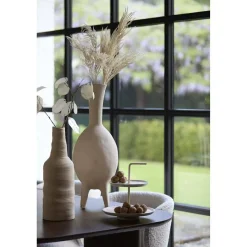 Light en Living Vaas deco Ø14,5x42 cm SESTO keramiek mat crème