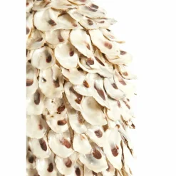 Light en Living Vaas deco Ø26x27 cm UBATE bamboe+schelp crème+bruin
