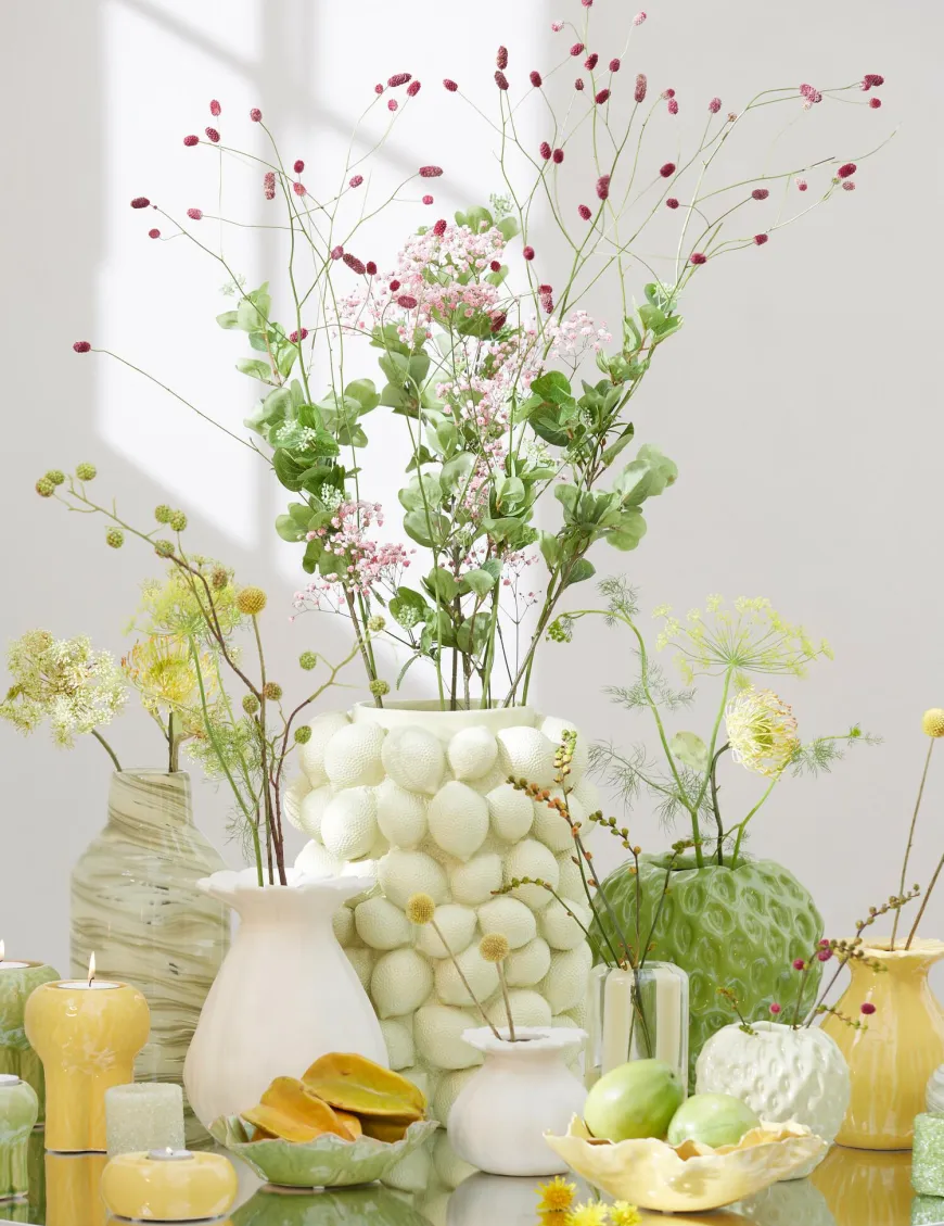 Light en Living Vaas INDIE glas groen - 2 maten