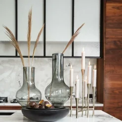 Light en Living Vaas KAELA glas grijs - 2 maten