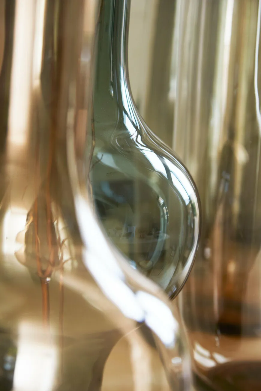 Light en Living Vaas KAELA glas grijs - 2 maten