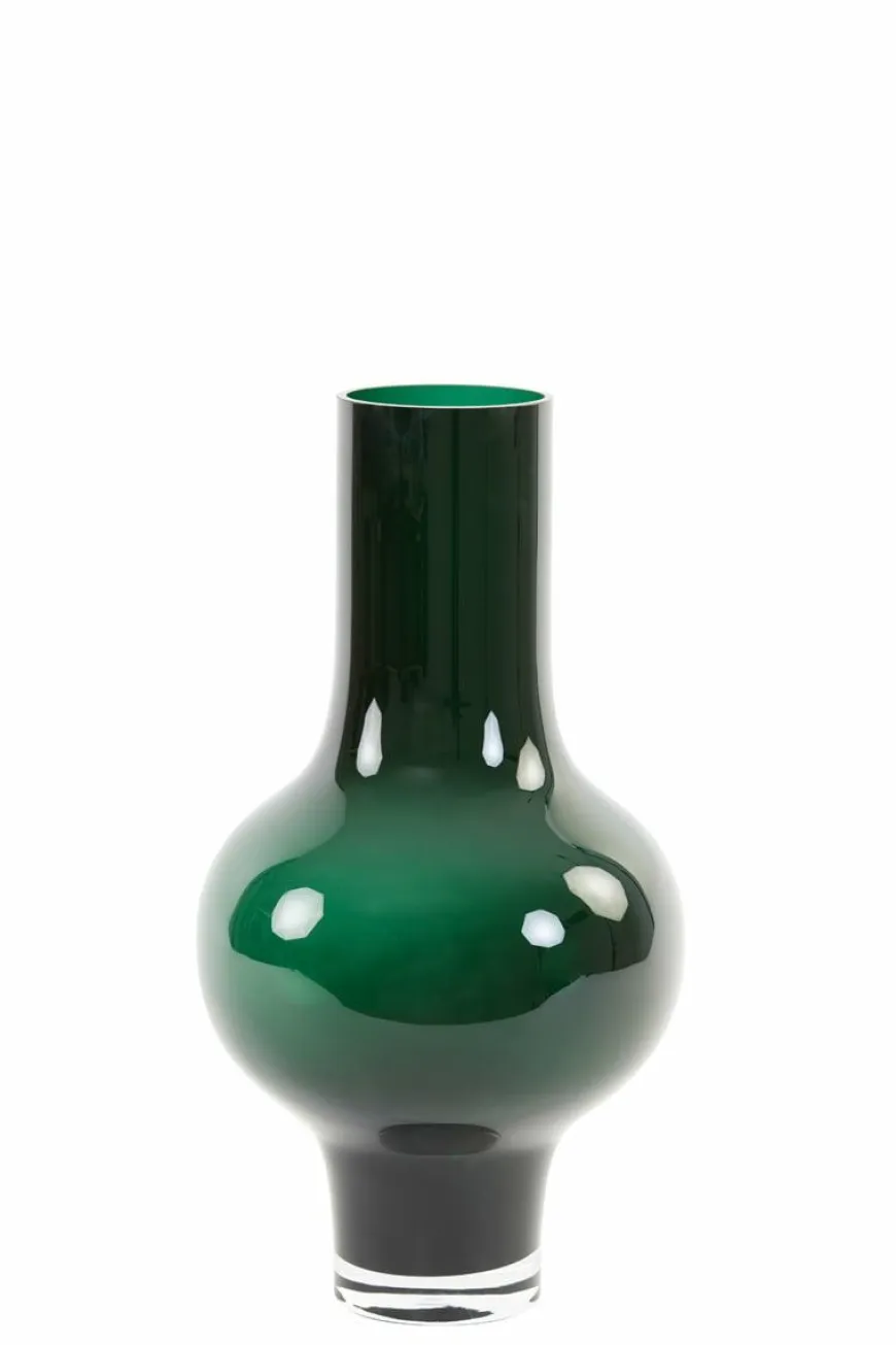 Light en Living Vaas KAELA glas groen - 2 maten