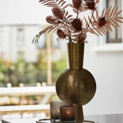 Light en Living Vaas KAVANDU antiek brons - 13,5 x 9 x 39,5 cm