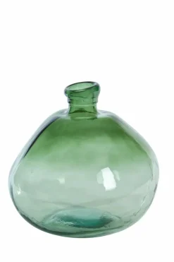 Light en Living Vaas Macello glas - Donkergroen met lichtgroen