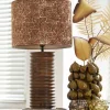Light en Living Vaas NATALIA keramiek geel-bruin - 2 afmetingen
