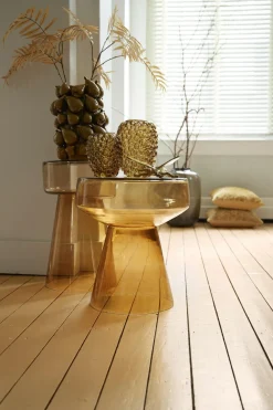 Light en Living Vaas NATALIA keramiek geel-bruin - 2 afmetingen