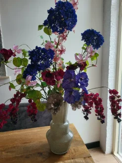 Light en Living Vaas TROSMU glas grijs-groen - 2 maten