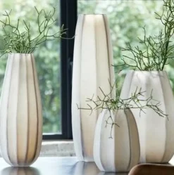 Light en Living Vaas Ø17,5x44,5 cm BRADLEY glas licht bruin