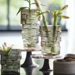 Light en Living Vaas Ø17x17 cm DOURO smoke glas