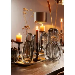 Light en Living Vaas Ø21x38 cm MURELA glas grijs