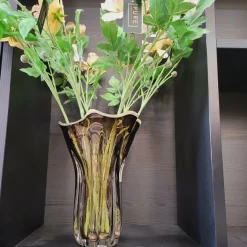 Light en Living Vaas Ø26X32 cm KAZUNO Glas helder bruin+grijs+creme