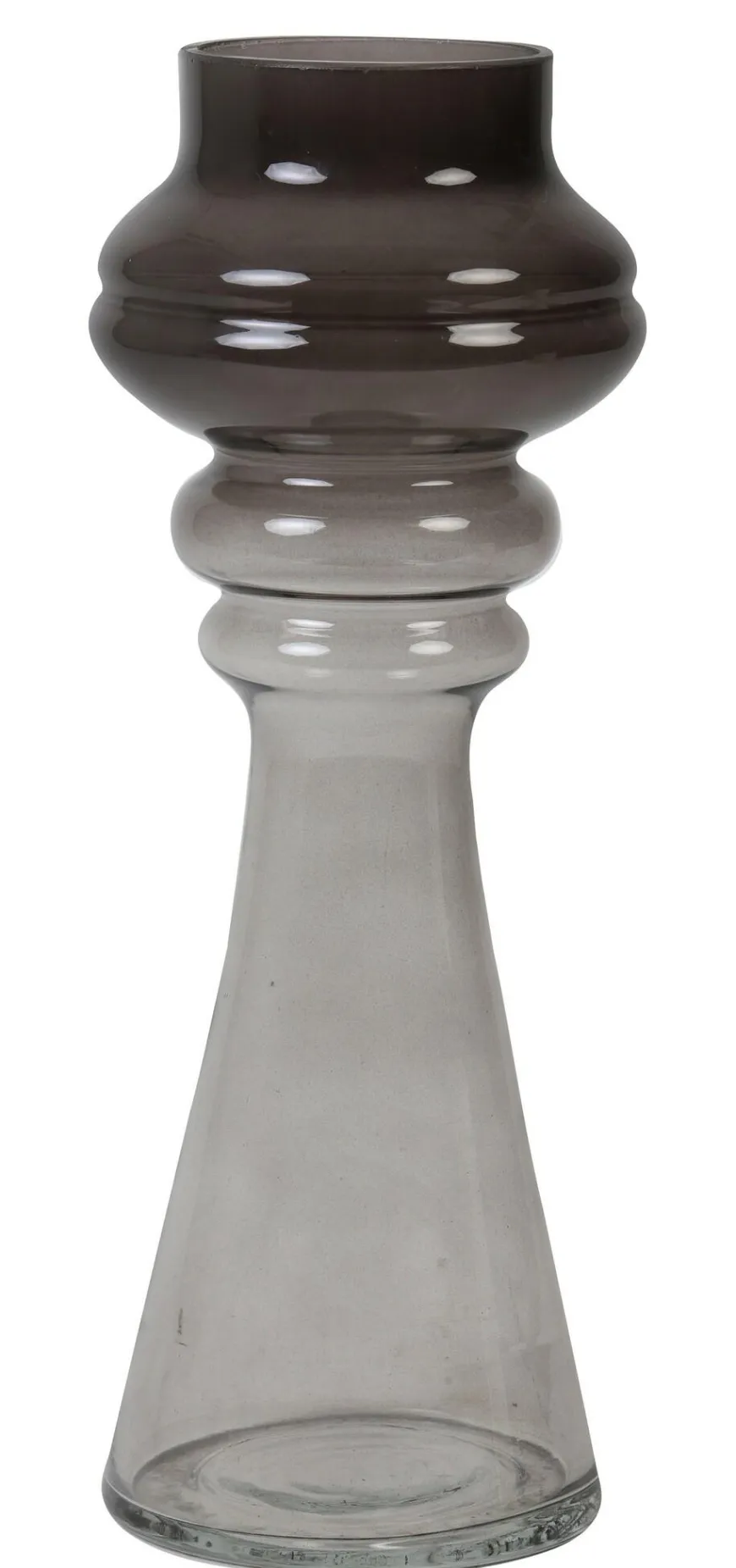 Light en Living Vaas Ø13x35 cm LAVON glas smoke grijs
