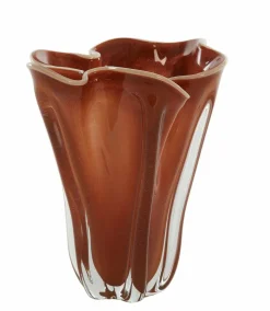 Light en Living Vaas Ø22X27 cm KAZUNO Glas helder terra+creme