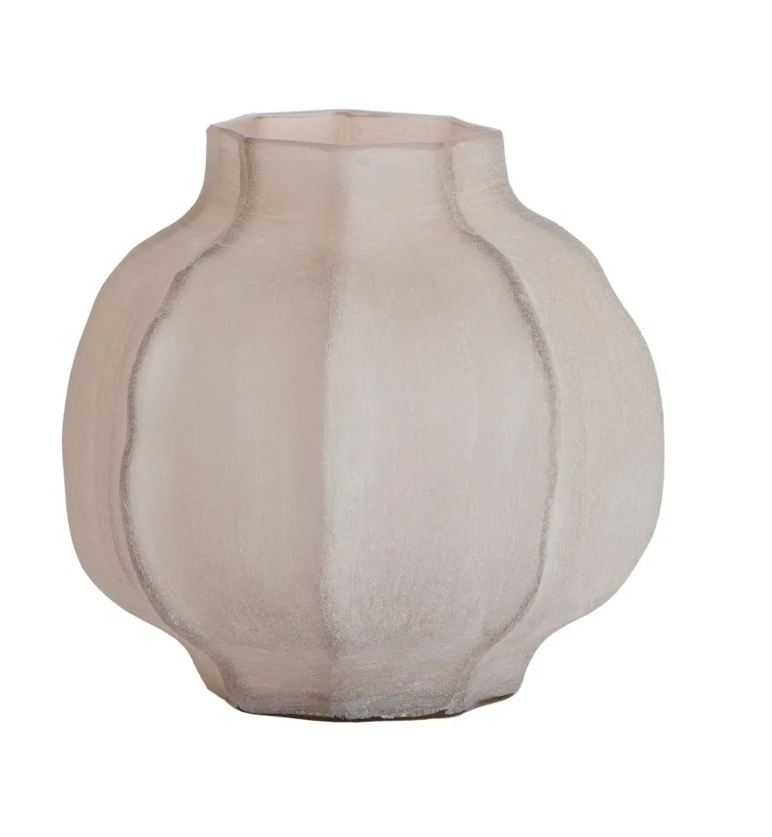 Light en Living Vaas Ø27X26 cm TEJEDA glas licht bruin