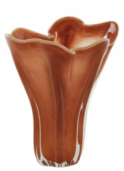 Light en Living Vaas Ø26X32 cm KAZUNO Glas helder terra+creme