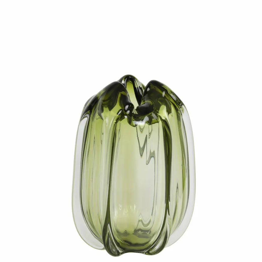 Light en Living Vaas Ø21x30 cm MURELA glas olijf groen