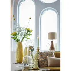 Light en Living Vaas Ø14x31 cm CORN keramiek geel