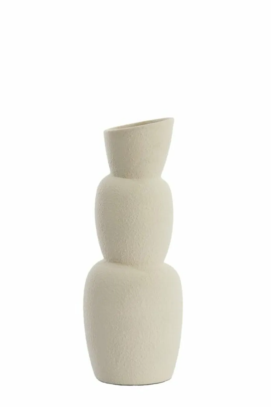 Light en Living Vaas Ø14,5x37,5 cm ARAM keramiek crème
