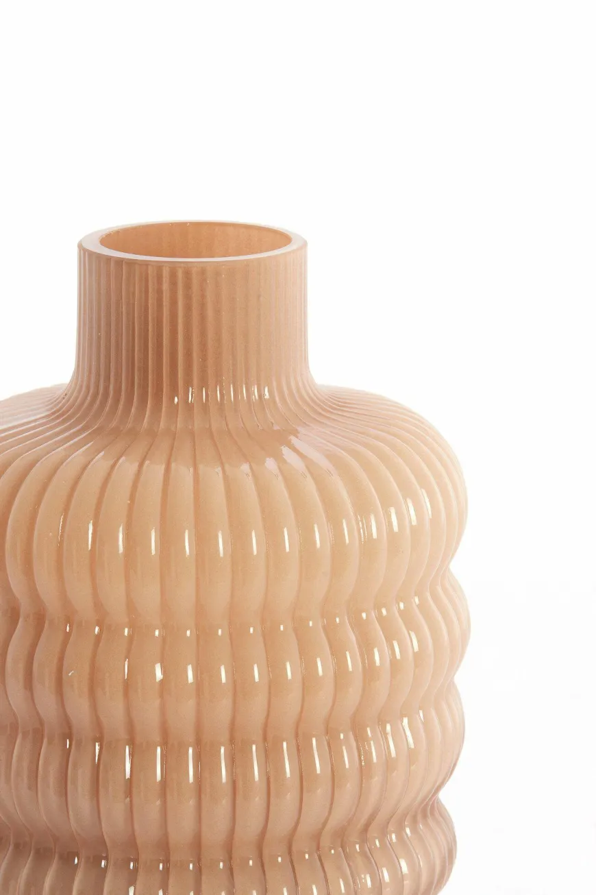 Light en Living Vaas Ø13,5x20,5 cm LUNETTE glas caramel