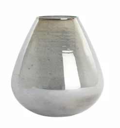 Light en Living Vaas Ø31x35 cm LATERZA glas steenslag smoke