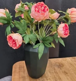 Light en Living Vaas 19x19x28 cm FLAMENGO donker groen