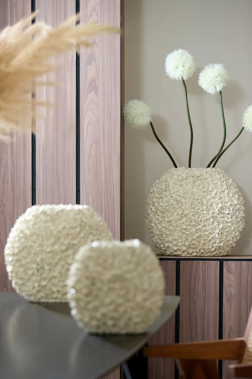 Light en Living Vaas 52x23x46,5 cm PHYLIA crème