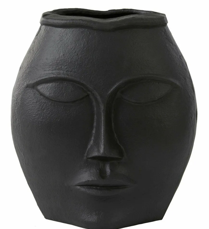 Light en Living Vaas 25x15x27 cm FACE mat zwart