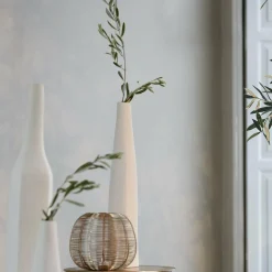 Light en Living Vaas 11,5x10x40 cm MERZO keramiek ecru