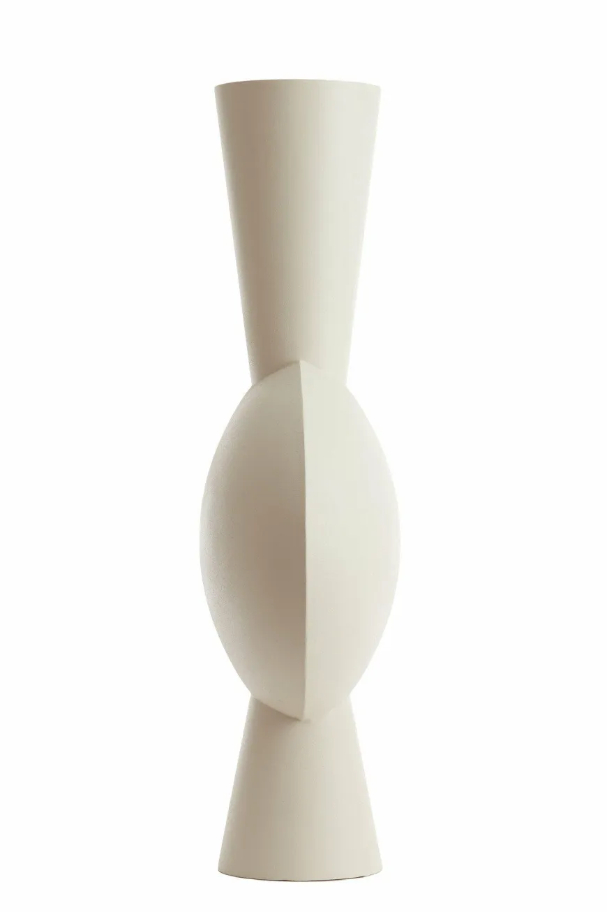 Light en Living Vaas 47x26x100 cm KAVANDU crème