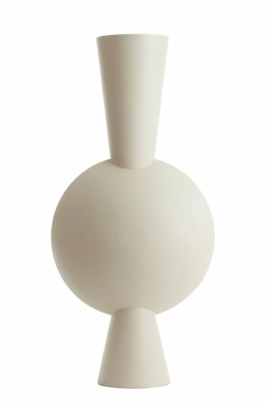 Light en Living Vaas 47x26x100 cm KAVANDU crème