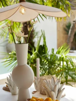 Light en Living Vaas 26x19x54 cm KAVANDU crème