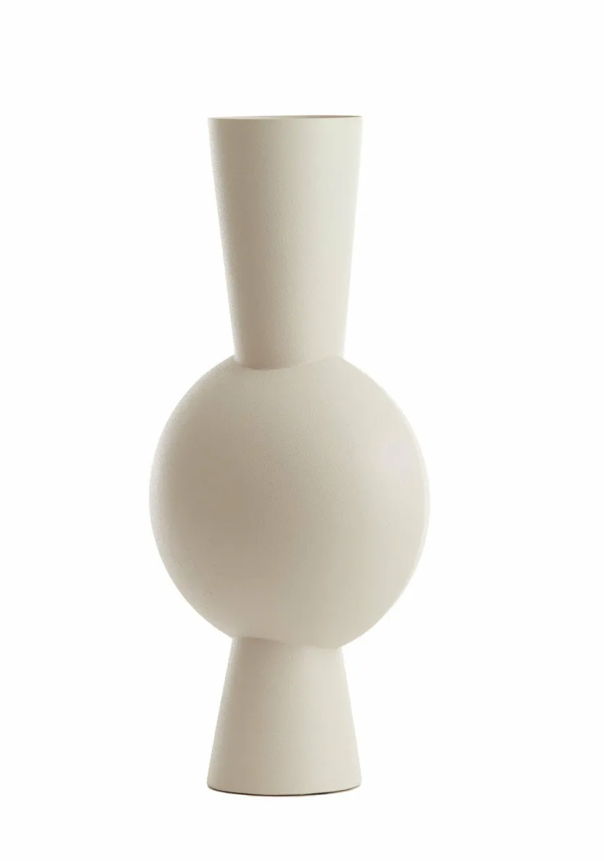 Light en Living Vaas 26x19x54 cm KAVANDU crème
