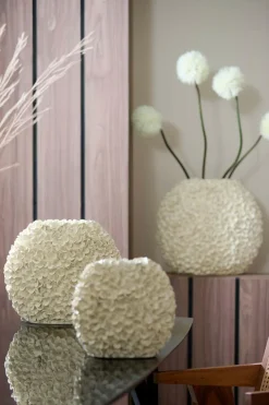 Light en Living Vaas 44x20,5x38,5 cm PHYLIA crème