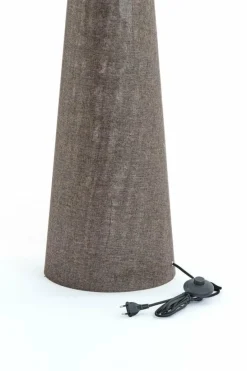 Light en Living Vloerlamp Ø38x180 cm MICKY linnen bruin