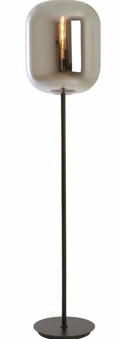 Light en Living Vloerlamp Ø35x160 cm JULIA glas smoke+zwart