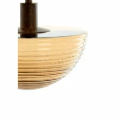 Light en Living Vloerlamp 43x30x165 cm BAYLIE hout print d bruin+bruin glas
