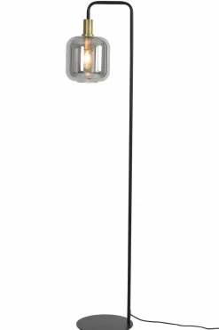 Light en Living Vloerlamp Ø28x155 cm LEKAR antiek brons+smoke glas