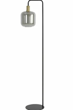 Light en Living Vloerlamp Ø28x155 cm LEKAR antiek brons+smoke glas