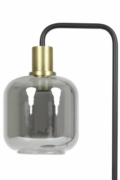Light en Living Vloerlamp Ø28x155 cm LEKAR antiek brons+smoke glas