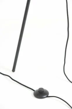 Light en Living Vloerlamp Ø42x146 cm MAYSON mat zwart+glas smoke