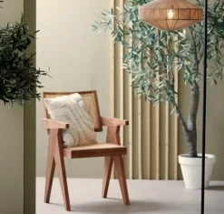 Light en Living Vloerlamp Ø43x164 cm LYRA naturel+mat zwart
