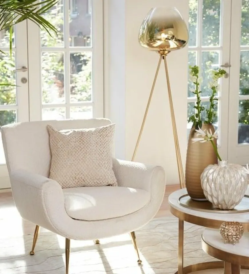 Light en Living Vloerlamp Ø42x146 cm MAYSON glas goud-helder+goud