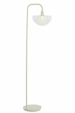 Light en Living Vloerlamp 43x30x165 cm BAYLIE mat creme+helder glas