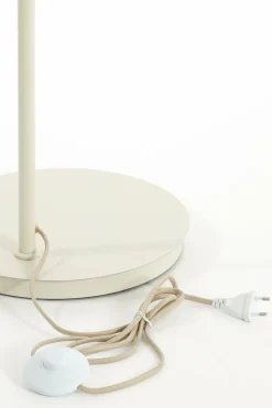 Light en Living Vloerlamp 43x30x165 cm BAYLIE mat creme+helder glas