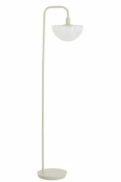 Light en Living Vloerlamp 43x30x165 cm BAYLIE mat creme+helder glas