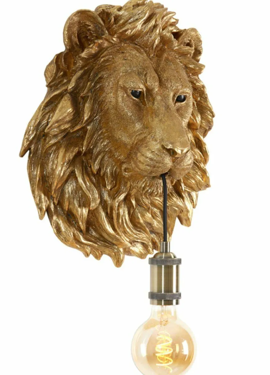 Light en Living Wandlamp 33,5x19x40,5 cm LION antiek brons