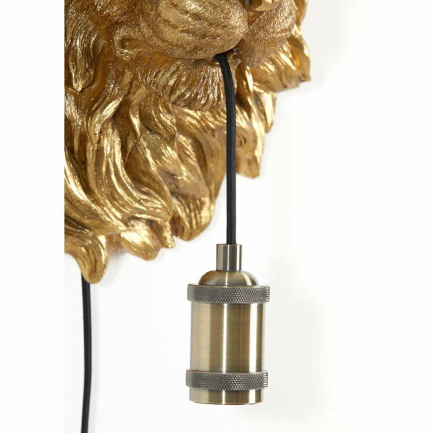 Light en Living Wandlamp 33,5x19x40,5 cm LION antiek brons