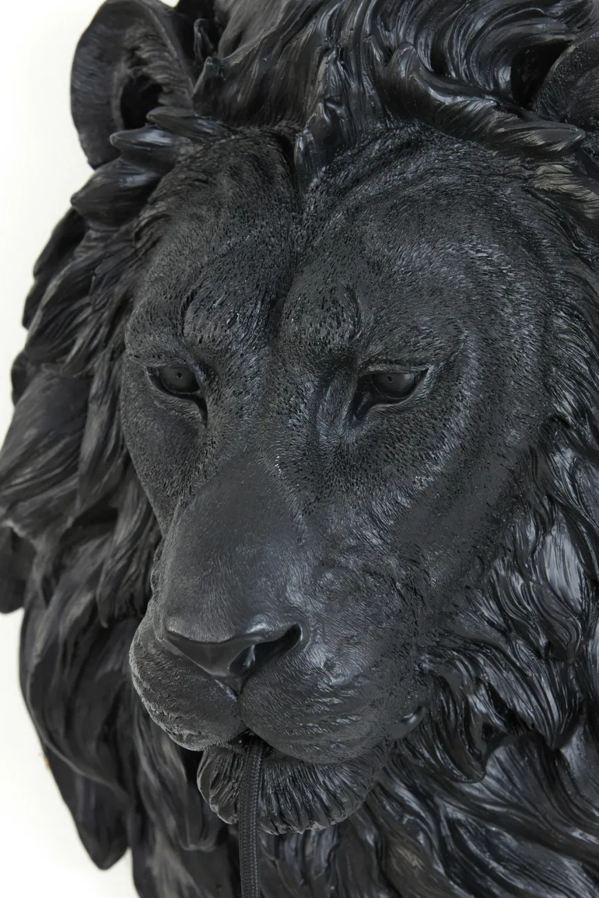 Light en Living Wandlamp 33,5x19x40,5 cm LION mat zwart