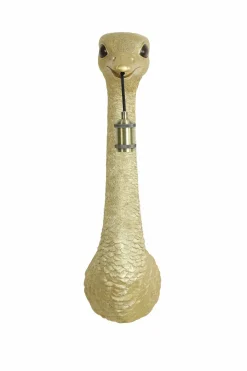 Light en Living Wandlamp Struisvogel goud of zwart - 2 maten